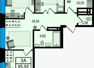 Продам трехкомнатную квартиру, 86.3 м2, Ростов-на-Дону