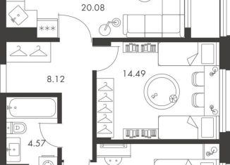 Продажа двухкомнатной квартиры, 69.4 м2, Тула, Зареченский территориальный округ, улица Карпова, 103А