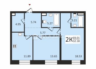 Продажа 2-ком. квартиры, 69 м2, Москва, жилой комплекс Форивер, 2, Даниловский район