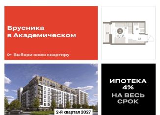 Продажа квартиры студии, 18.3 м2, Екатеринбург