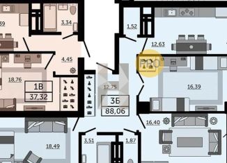 3-ком. квартира на продажу, 88.1 м2, Ростовская область