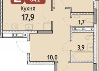 Продается 2-ком. квартира, 66.1 м2, Чебоксары, ЖК Олимп