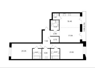 Продам 3-комнатную квартиру, 111.9 м2, Москва, жилой комплекс Форивер, 3, ЖК Форивер