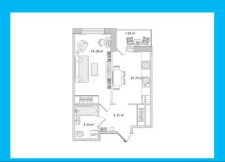 Продается 1-комнатная квартира, 35.3 м2, посёлок Парголово