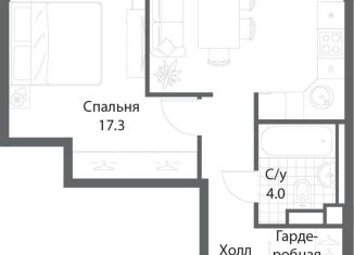 Продам 1-комнатную квартиру, 46.1 м2, Москва, жилой комплекс Нагатино Ай-Ленд, к1, метро Технопарк