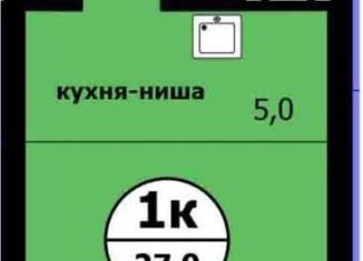 Продам квартиру студию, 27 м2, Красноярский край, Вишнёвая улица