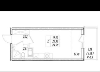 Продам квартиру студию, 23.3 м2, Санкт-Петербург, проспект Авиаконструкторов, ЖК Полис Приморский