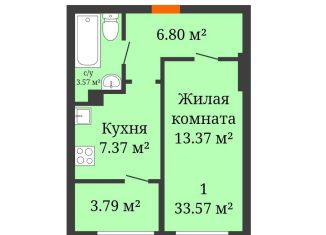 Продаю 1-комнатную квартиру, 34 м2, Ростов-на-Дону, Привокзальная улица, 3В