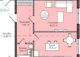 Продается 1-комнатная квартира, 48.5 м2, Дагестан