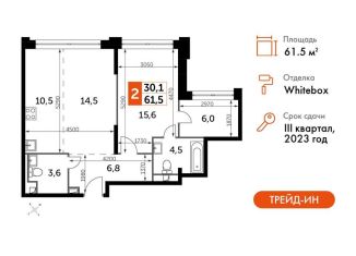 Продается 2-комнатная квартира, 61.5 м2, Москва, СЗАО, Шелепихинская набережная, 40к1