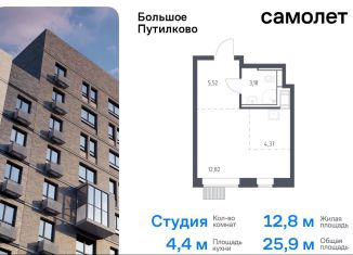 Продаю квартиру студию, 25.9 м2, Московская область