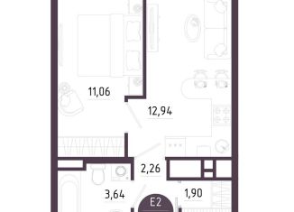 Продается однокомнатная квартира, 31.8 м2, Тула, Зареченский территориальный округ