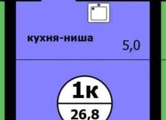 Квартира на продажу студия, 26.8 м2, Красноярский край, Вишнёвая улица