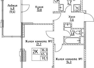 Продается 2-комнатная квартира, 65.3 м2, Москва, улица Миклухо-Маклая, вл23, метро Университет дружбы народов