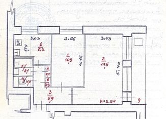 Продаю 2-ком. квартиру, 44.3 м2, Карелия, Ленинградская улица, 22