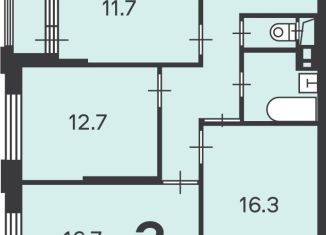 Продажа 3-ком. квартиры, 74.7 м2, Москва, Парковая улица, 33, метро Митино