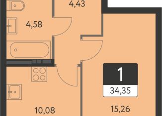 Продается однокомнатная квартира, 34.4 м2, Екатеринбург, метро Чкаловская