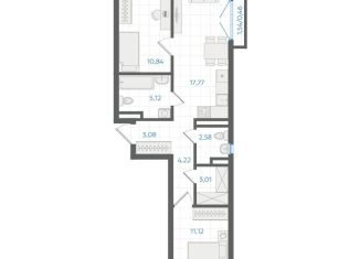 Продам 2-ком. квартиру, 58.2 м2, Свердловская область