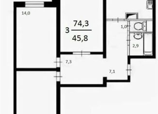 Сдам в аренду комнату, 14 м2, Москва, Чертановская улица, 32к1, район Чертаново Центральное