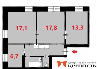 Продается 3-ком. квартира, 69 м2, Красноярский край, улица Андреева, 11