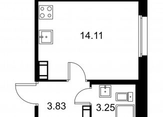 Продаю квартиру студию, 21.2 м2, Колпино