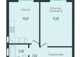 Продам 1-комнатную квартиру, 44 м2, Краснодар, Веронская улица, 8, Прикубанский округ