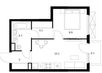 Продажа 1-ком. квартиры, 35.5 м2, Нижегородская область, Небесная улица