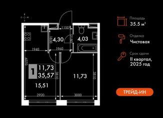 Продается однокомнатная квартира, 35.6 м2, Москва, метро Тропарёво, жилой комплекс Движение. Говорово, к1