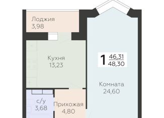 Продаю 1-комнатную квартиру, 48.3 м2, Орловская область, улица Панчука, 83