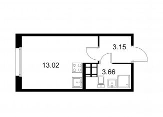 Продам квартиру студию, 19.8 м2, Колпино