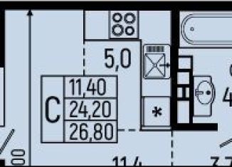 Продаю квартиру студию, 26.8 м2, Майкоп