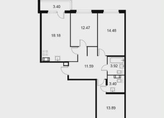 Продается 3-ком. квартира, 79.6 м2, Колпино