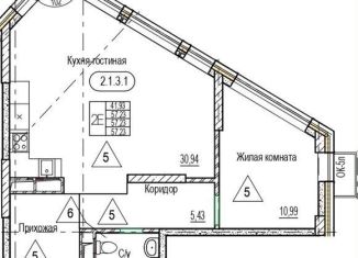 Продается 1-ком. квартира, 57.2 м2, Воронеж, набережная Чуева, 7