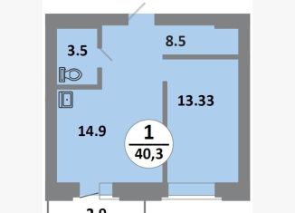 Продается 1-комнатная квартира, 40 м2, Красноярск, Соколовская улица, 52