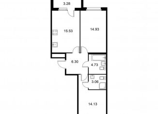 Продажа 2-комнатной квартиры, 60.3 м2, Колпино