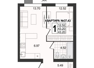 Продам 1-ком. квартиру, 43.2 м2, Муром