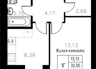 Продаю 1-ком. квартиру, 33.1 м2, Татарстан