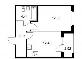 Продается однокомнатная квартира, 37.1 м2, Колпино