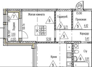 Продаю 1-ком. квартиру, 47.2 м2, Воронеж, набережная Чуева, 7