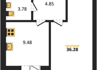 Продажа 1-комнатной квартиры, 36.3 м2, Воронеж, улица Курчатова, 26Б