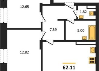 Продается 2-ком. квартира, 62.1 м2, Воронеж, Коминтерновский район, Электросигнальная улица, 9Ак2