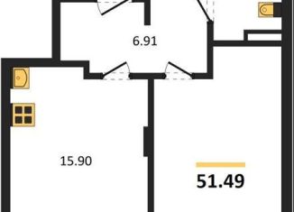 Продам однокомнатную квартиру, 51.5 м2, Воронеж, Коминтерновский район, Электросигнальная улица, 9Ак2