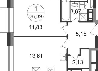 Продажа 1-комнатной квартиры, 36.4 м2, Балашиха, жилой квартал Новоград Павлино, к8