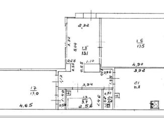 Продам 2-ком. квартиру, 60.8 м2, Кировская область, улица Карла Маркса, 43