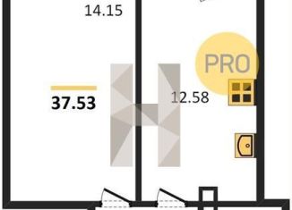 1-ком. квартира на продажу, 37.5 м2, Ростов-на-Дону, улица 23-я Линия, 54с12, ЖК Город у Реки