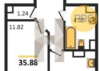 Продам 1-ком. квартиру, 35.9 м2, Ростов-на-Дону, улица Ларина, 45с8, ЖК Сердце Ростова 2