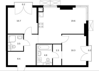 Продается двухкомнатная квартира, 60 м2, Москва, район Покровское-Стрешнево, жилой комплекс Холланд Парк, к8