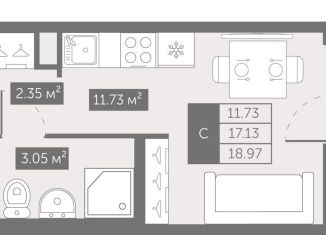 Продаю квартиру студию, 19 м2, Санкт-Петербург