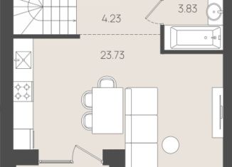 Продам 1-комнатную квартиру, 83.4 м2, Калининградская область