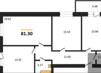 Продаю 3-ком. квартиру, 81.3 м2, село Александровка